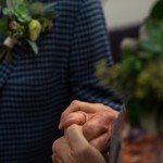 Documentary unique wedding NYC Same Sex Couple emotional holding hands, Steve Giovinco