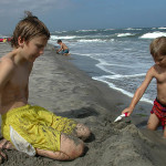 Fine art editorial photography commission, kids on beach, NYC, Steve Giovinco