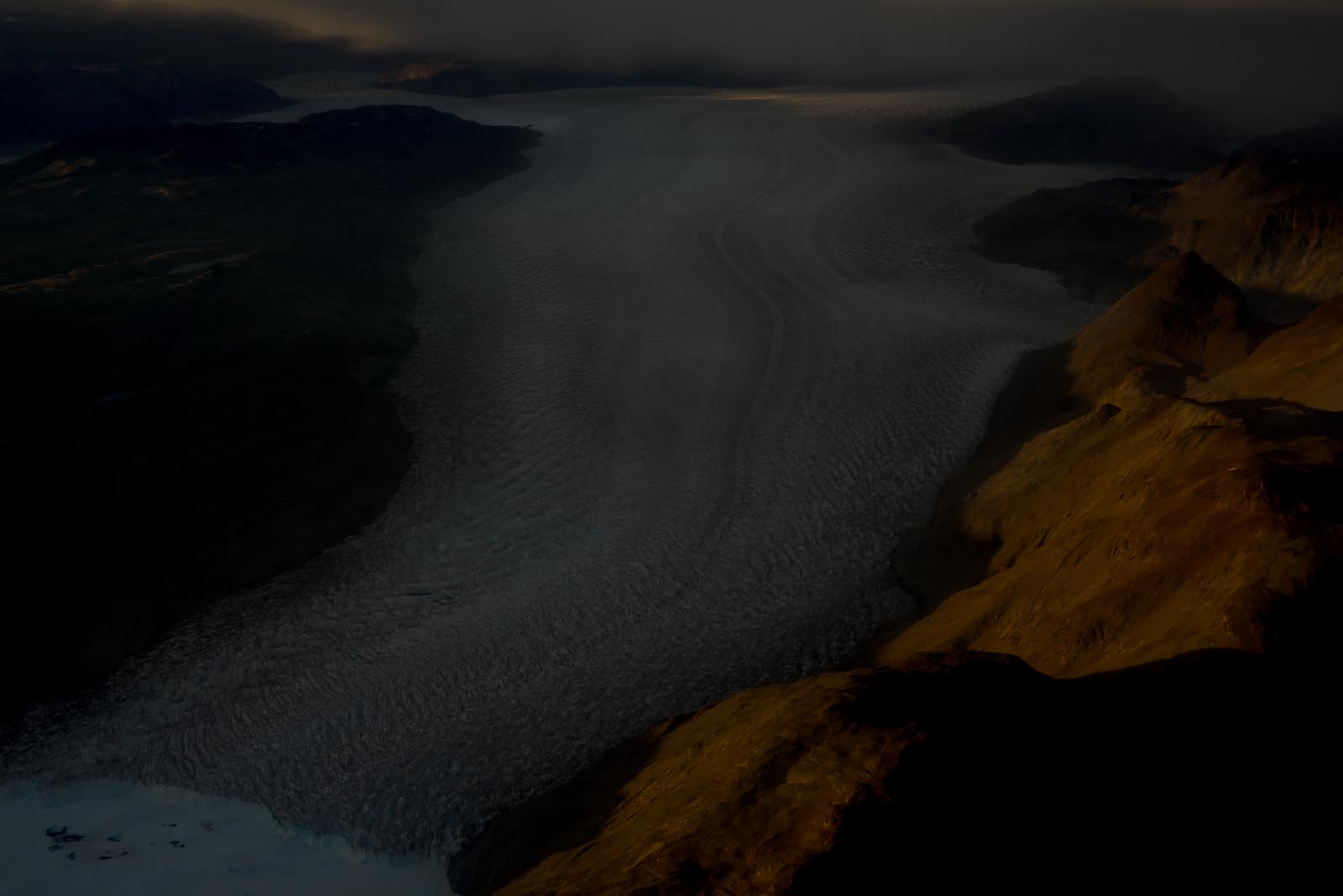 Darkland: Ethereal Greenland at Night (glacier sliding)