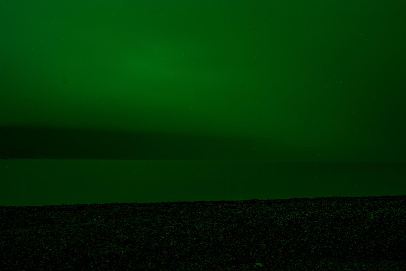 Darkland: Ethereal Greenland at Night (green beach)
