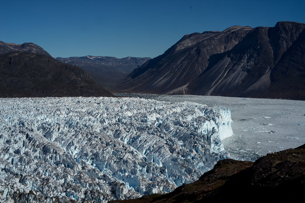 Photographing Greenland’s Photographing Greenland’s Primordial Landscape Glacier Looking up the Ice Sheet Near Narsarsuaq: Lecture at Yale Club of New York