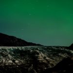 Night Landscape Photographs of Climate Change in Greenland: Glacier Looking up Ice Sheet