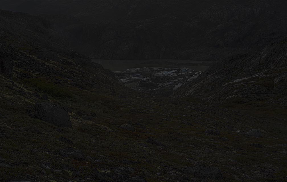 Darkland: Night Landscape Photographs in East Greenland Dead Glacier