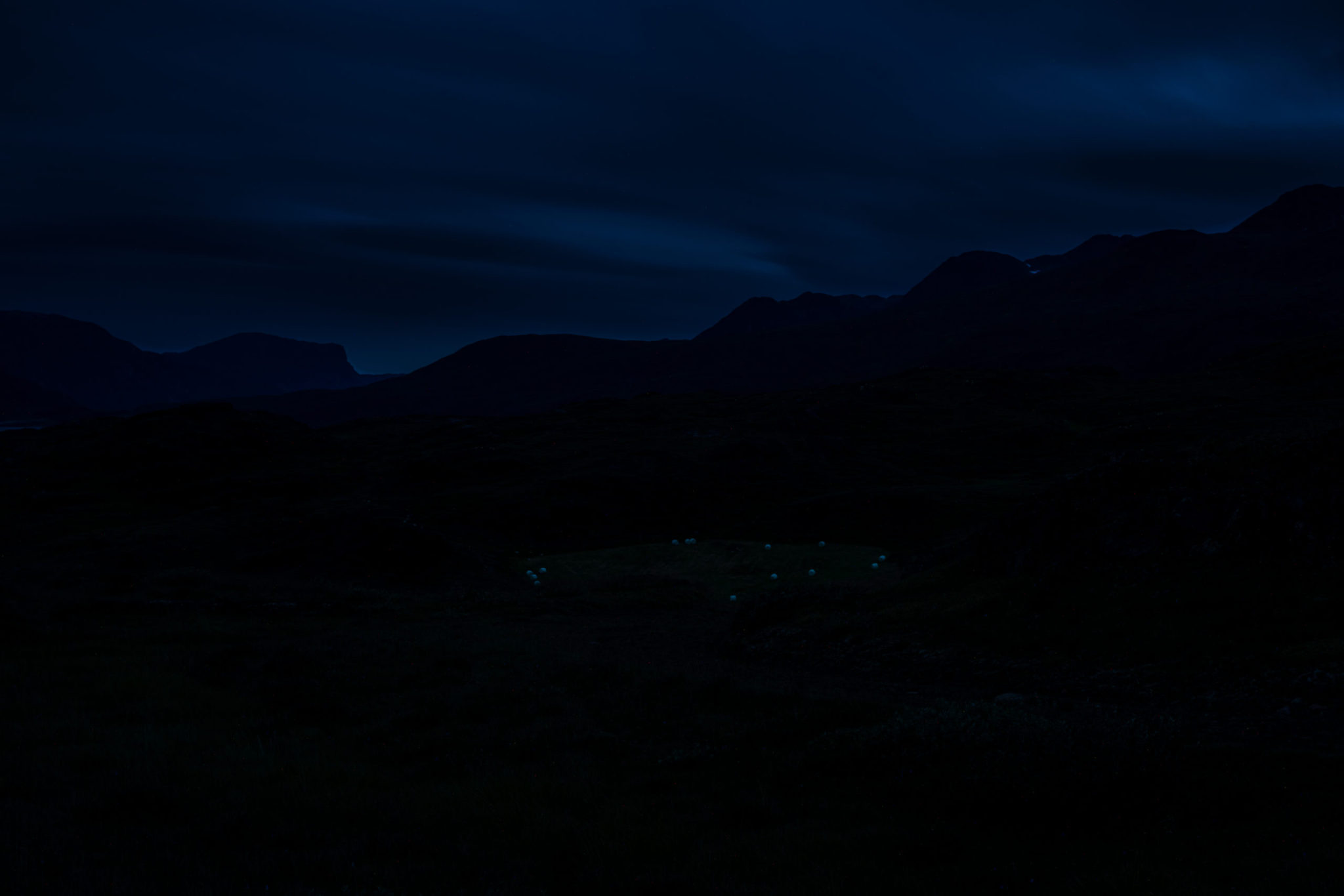 Fine Art Landscape Photographs of Arctic Greenland, Steve Giovinco: Circle on Farm at Night