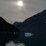Fine Art Landscape Photographs of Arctic Greenland, Steve Giovinco: Sun Burning Through with Ice in Fjord