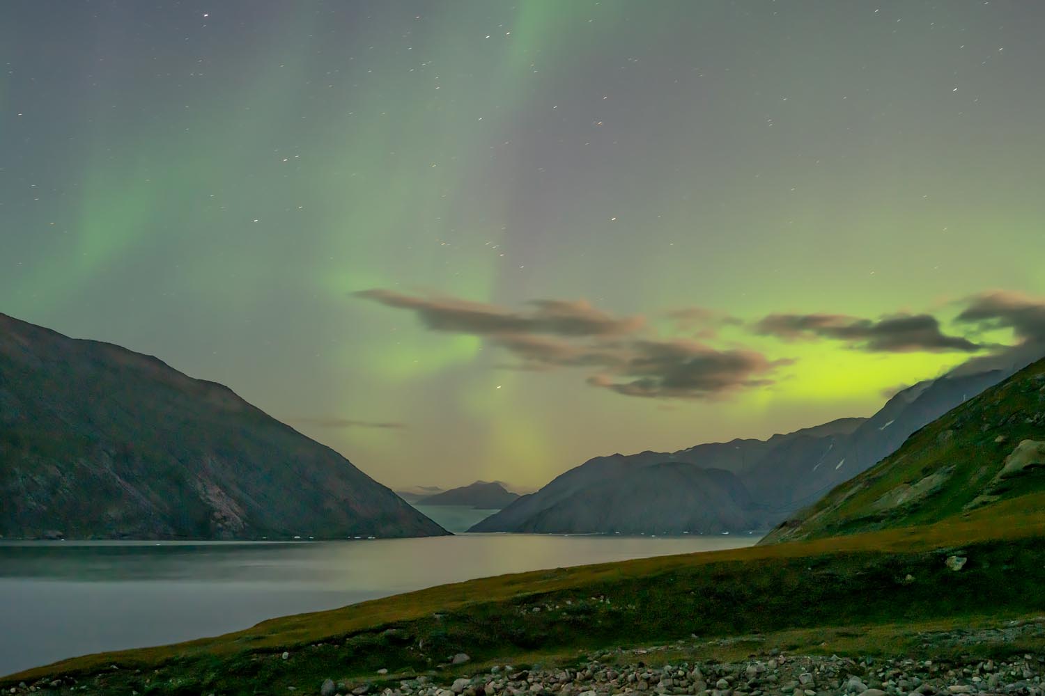 Shadow and Light: New Night Landscape Photographs of Greenland By Steve Giovinco. Strange Light Over Fjord