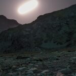 Shadow and Light: New Night Landscape Photographs of Greenland By Steve Giovinco. Moon Rising Over Rocky Cliff