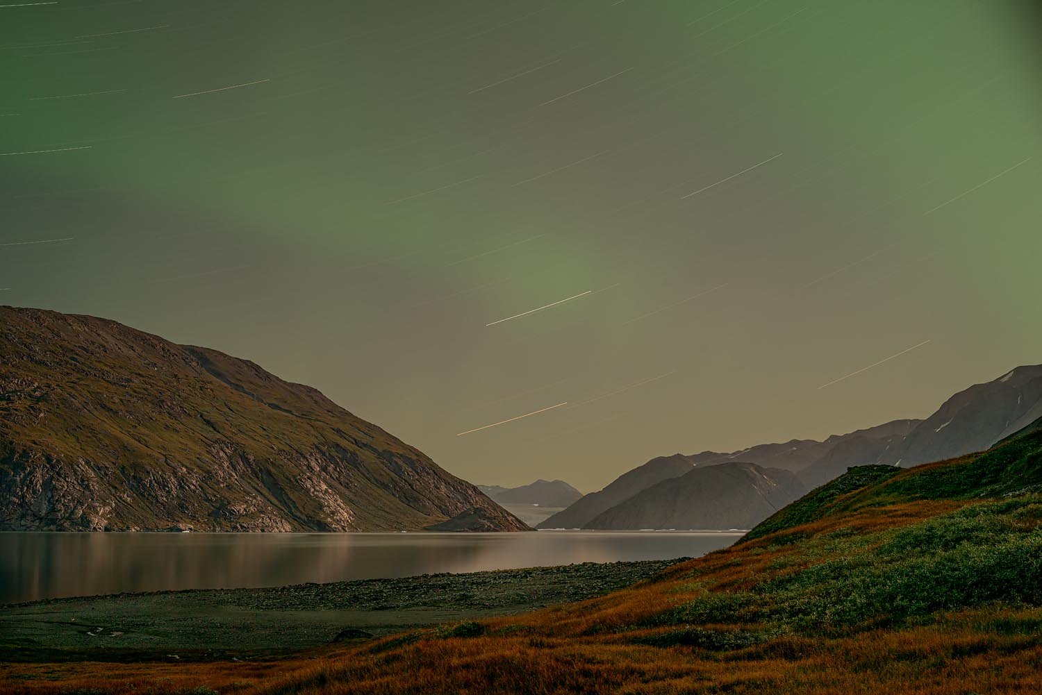 Shadow and Light: New Night Landscape Photographs of Greenland By Steve Giovinco Aurora Borealis Over Fjord