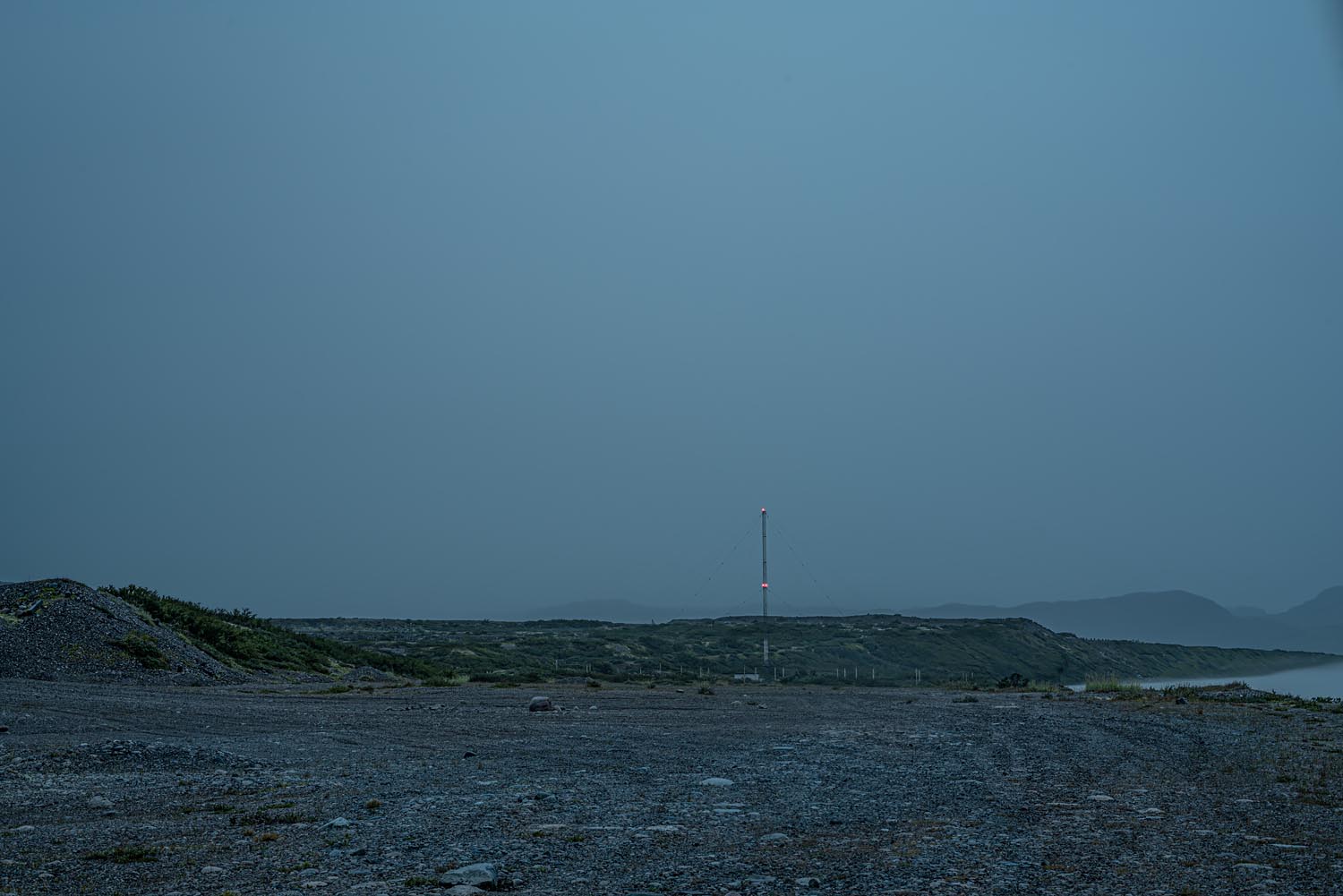 Shadow and Light: New Night Landscape Photographs of Greenland By Steve Giovinco. Radio Tower in Distance