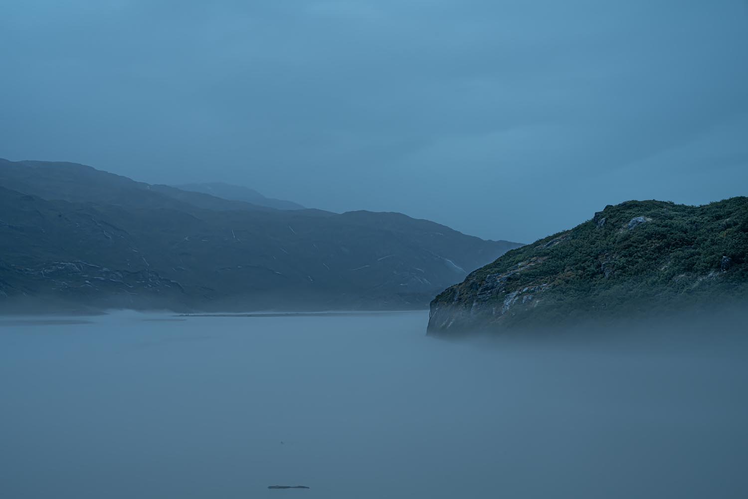 Shadow and Light: New Night Landscape Photographs of Greenland By Steve Giovinco. River in Rising Fog