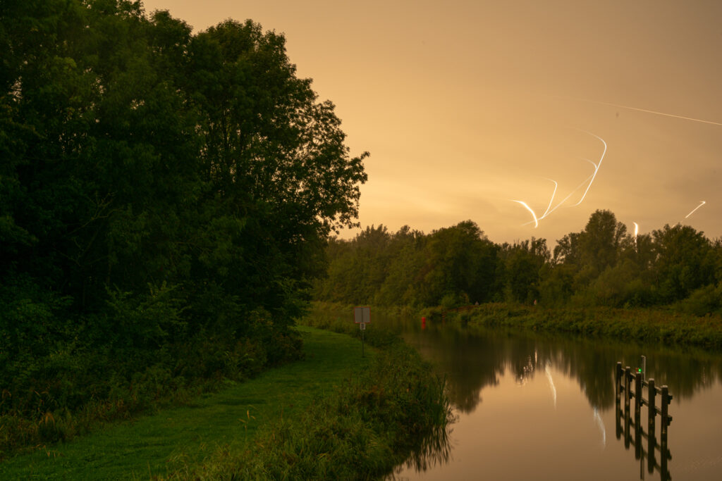 The Netherlands Night Landscape Photographs, Steve Giovinco, Canal: trees by water