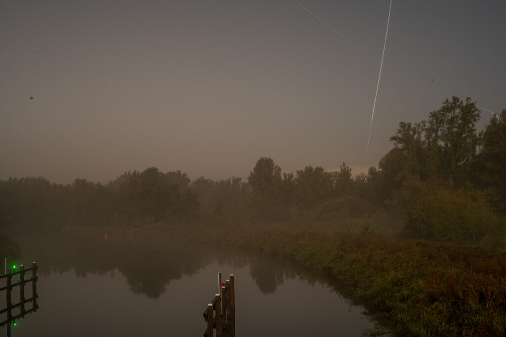 The Netherlands Night Landscape Photographs, Steve Giovinco, Canal: lines in sky